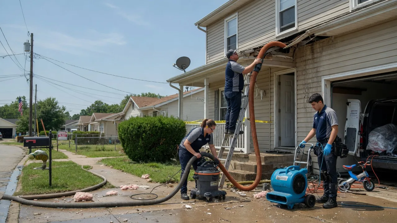 Water Damage Restoration in Farmersville, IL near me